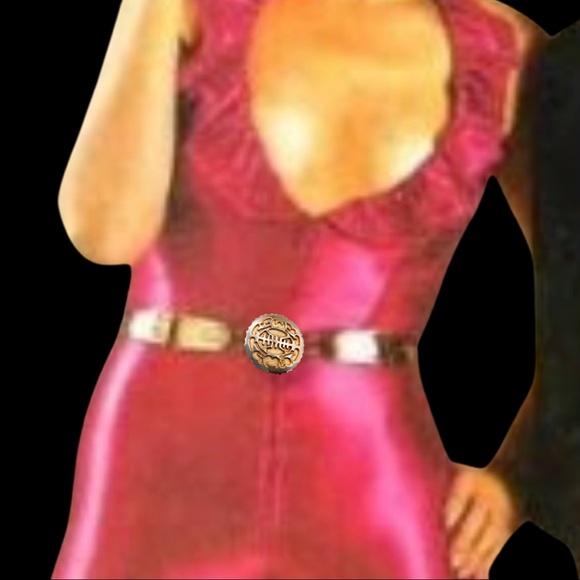 1975 Mimi Di N signed Medallion Belt buckle, 2 Tone design - Picture 2 of 6